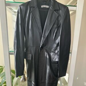 Classic Armani Leather Trench